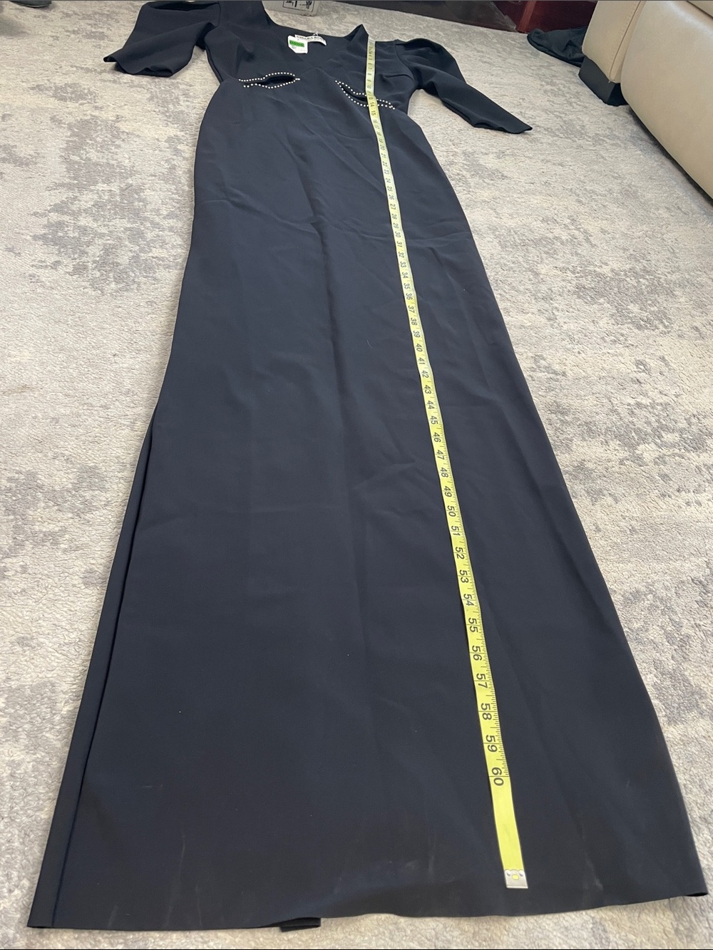 NWT Chiara Boni Castelo Maxi Dress Gown Black Cut Out Sz 44 - Picture 10 of 15